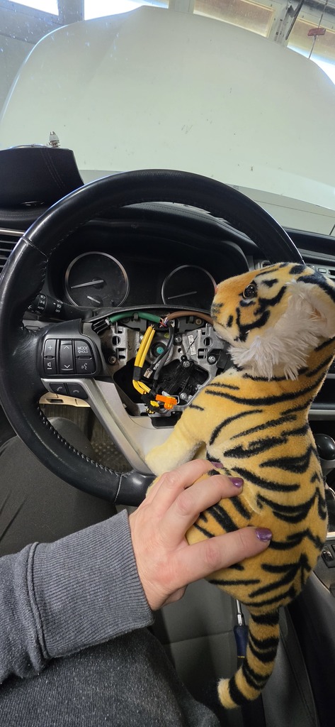 Tank removing the steering wheel 