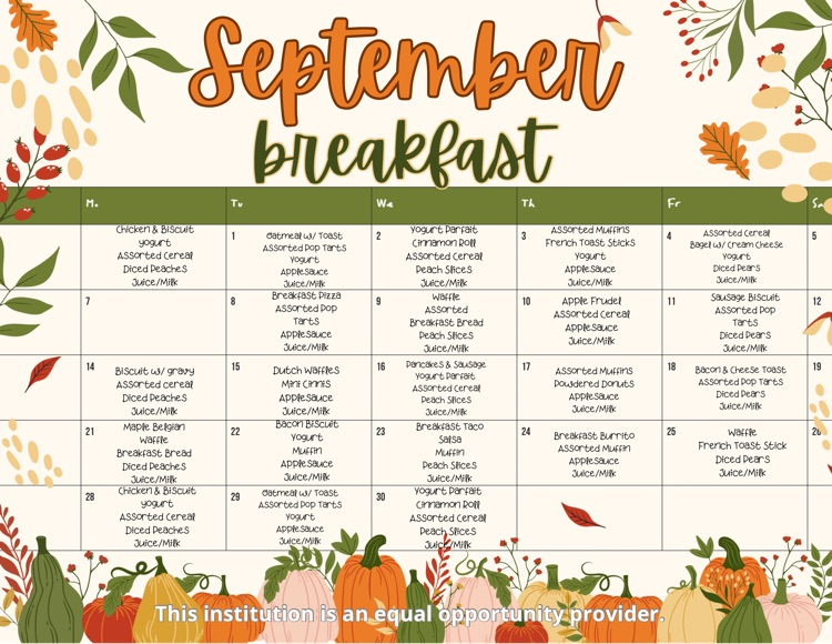 September 2026 Breakfast 