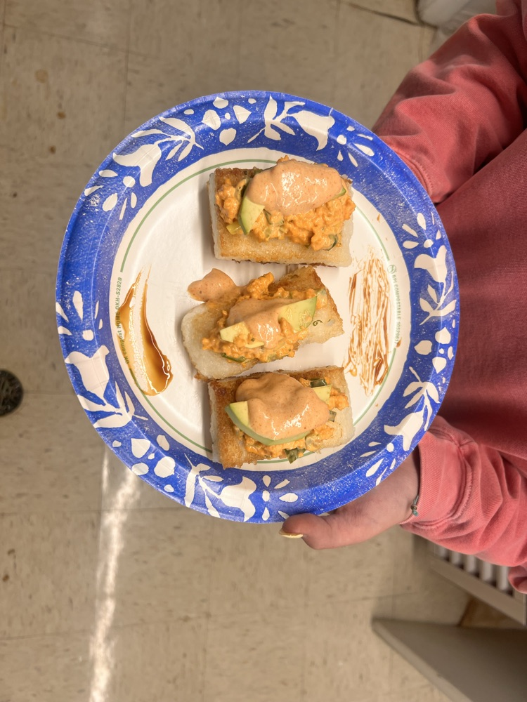 Students with their culinary dishes.
