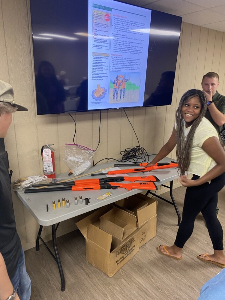 students practicing safety