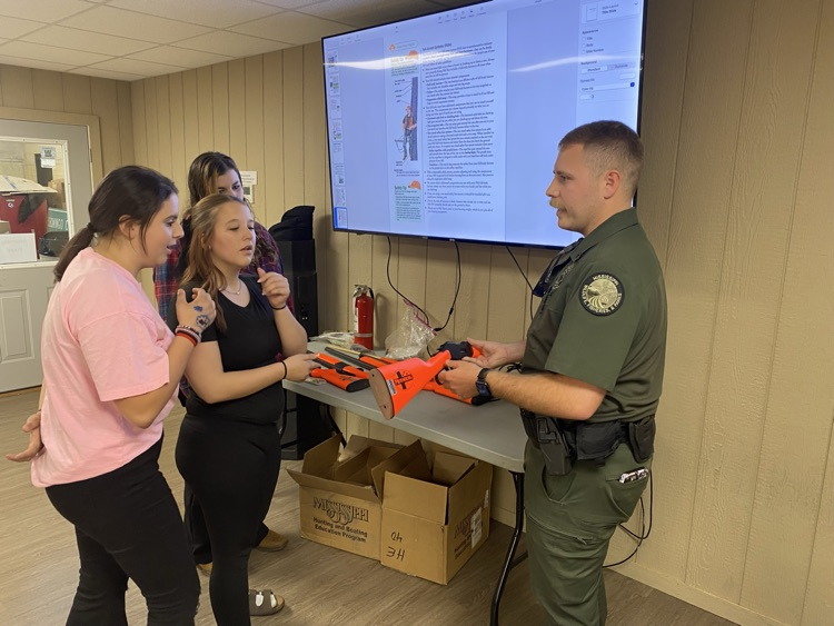 students practicing safety