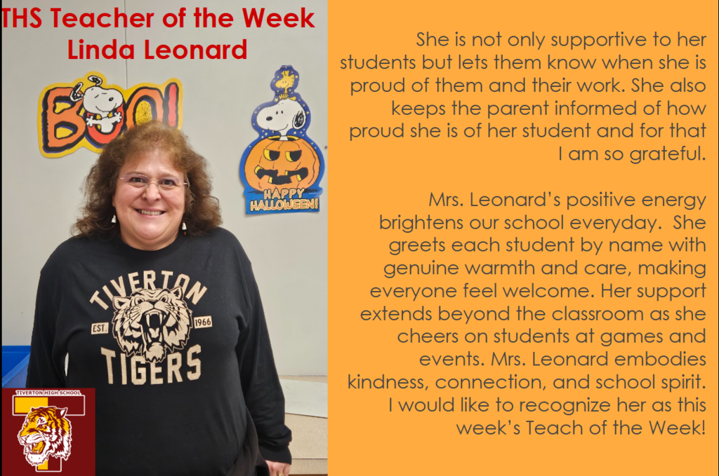 THS Teacher of the Week!