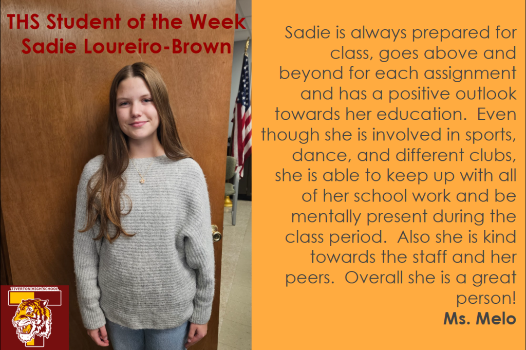 Student of the Week - Sadie Loureiro-Brown