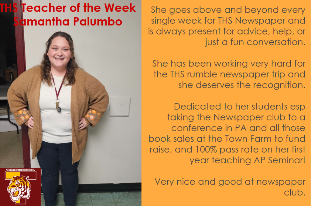 Teacher of the Week - Samantha Palumbo