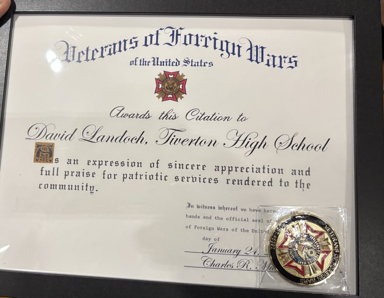 Congratulations to Dave Landoch on being named the 2025 VFW Teacher of the Year! A well-deserved honor recognizing your dedication, impact, and commitment to students and student athletes. Thank you for all you do!