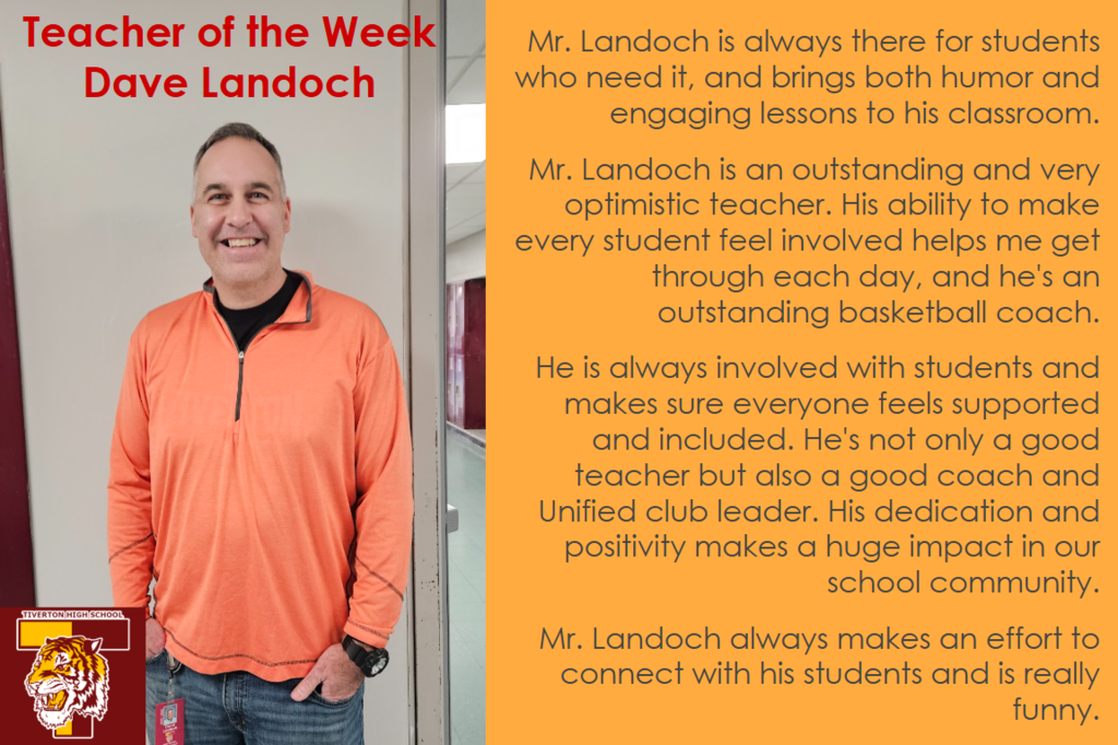 Teacher of the Week  - Dave Landoch