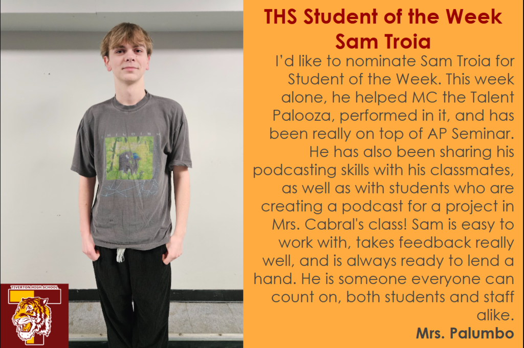 Student of the Week - Sam Troia