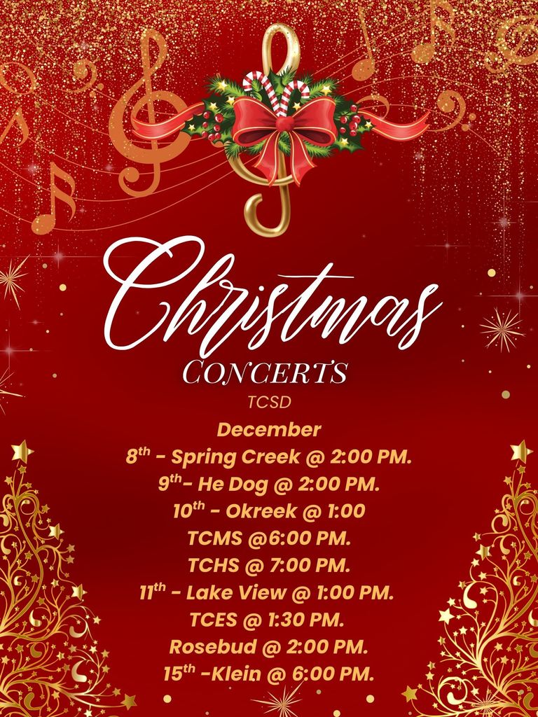 Christmas concert info flyer