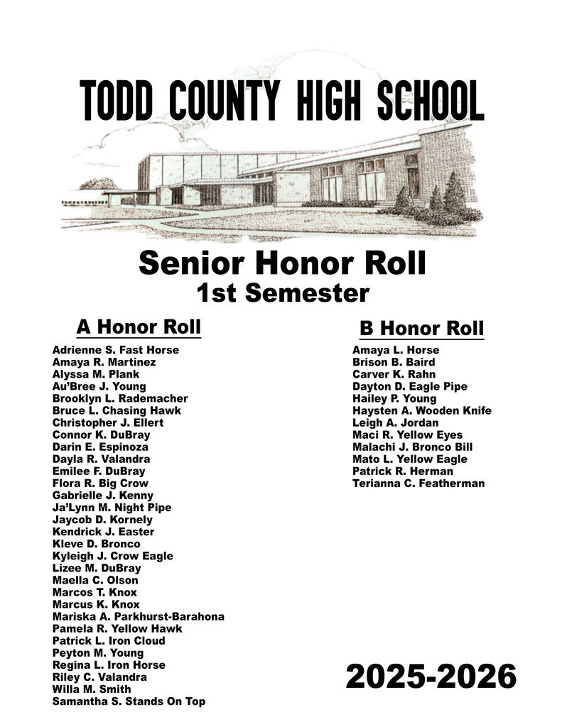 senior honor roll