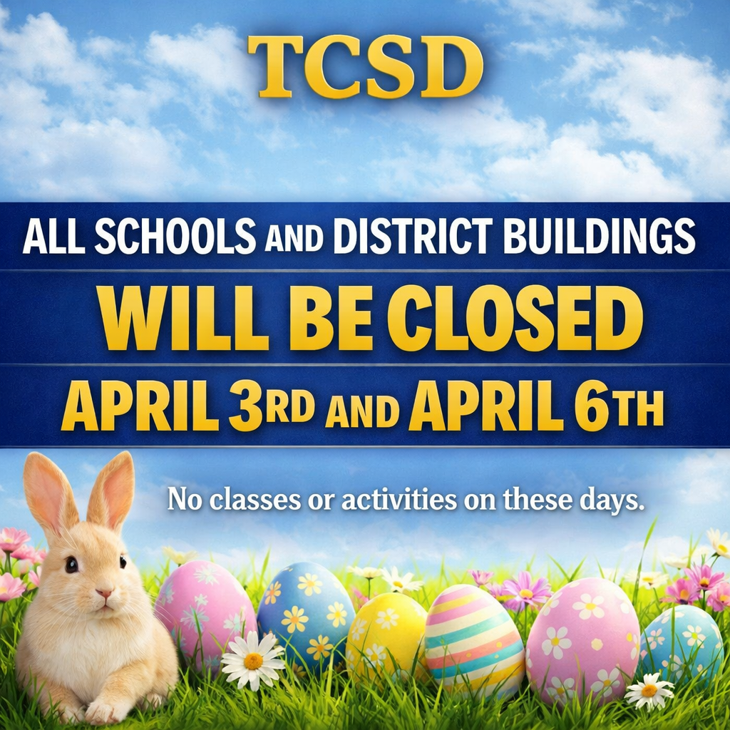 all schools and district buildings closed on April 3rd and April 6th.