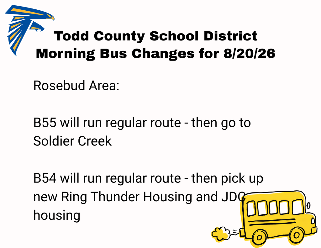 Bus Changes 8/20