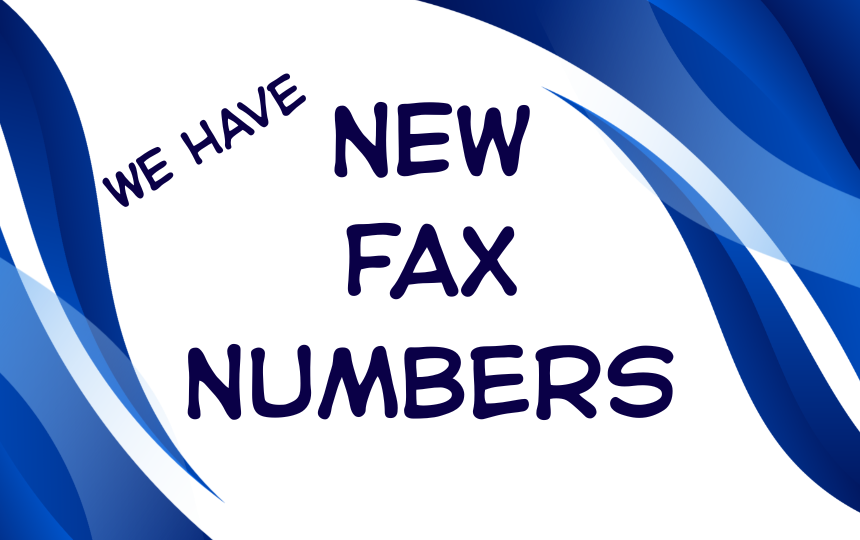 We have New Fax Numbers