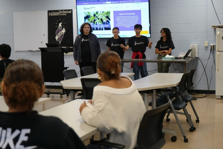 students presenting about NTHS