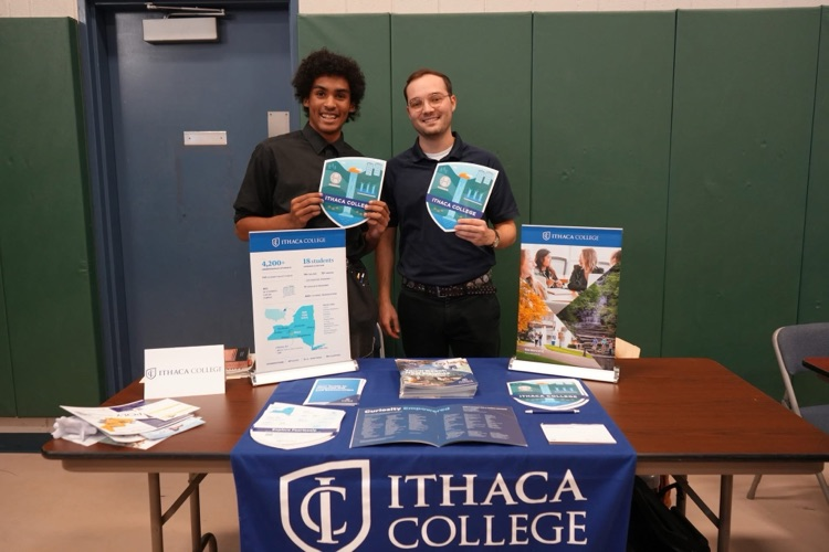 students at Pathways to your future fair with Ithaca college