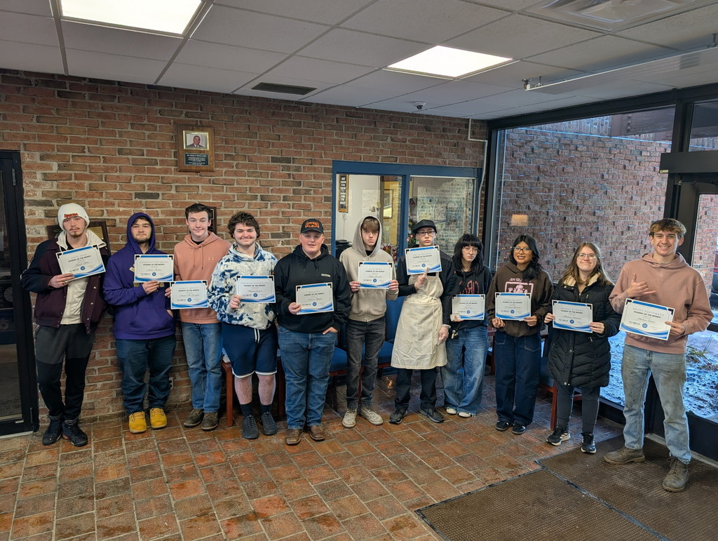 CTE Student of the Month - November 2025 AM students