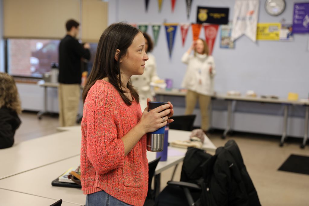 Celebrating Jennifer Hightower, TST's newest National Board Certified Teacher: Jennifer in career center for celebration