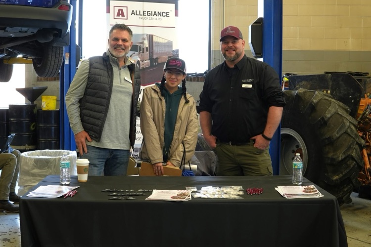 Heavy Equipment students participate in the Education Employment Event, connecting with regional employers.