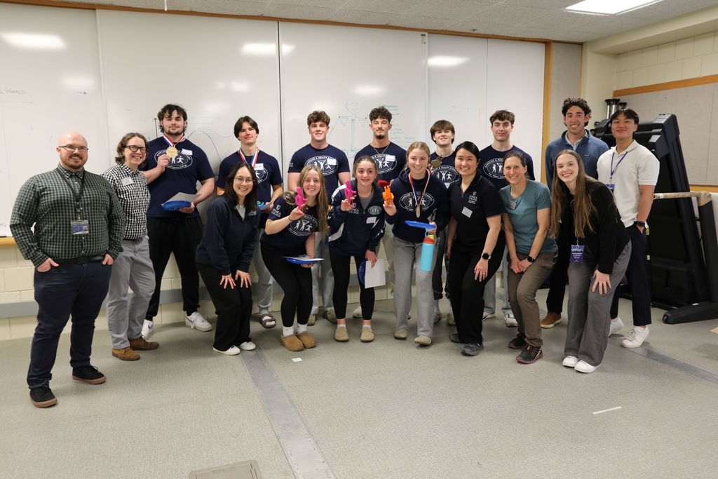 a group photo of the class and staff members at the Movemet Analysis Lab