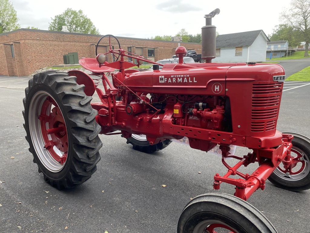 The completed 1949 Farmall tractor in its completed form on TST BOCES grounds.