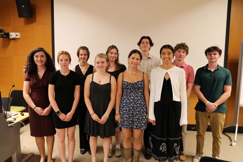 a group photo of the students that presented