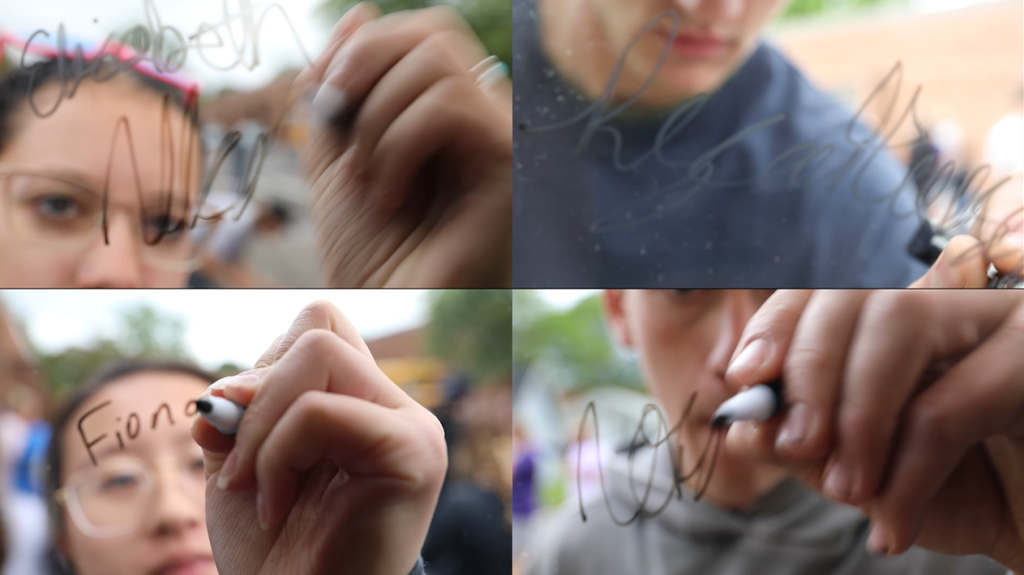a still image grab from a senior sign-off video