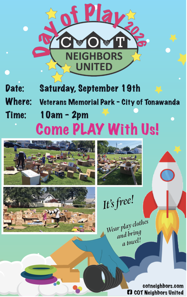 day of play flyer, info in story