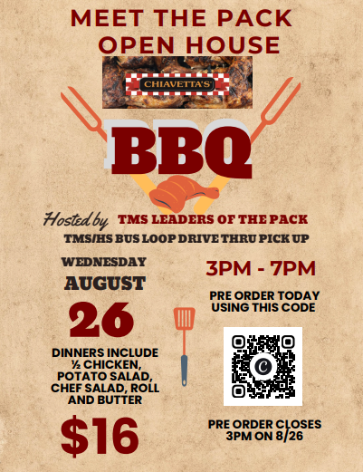 barbecue dinner flyer, info in web story