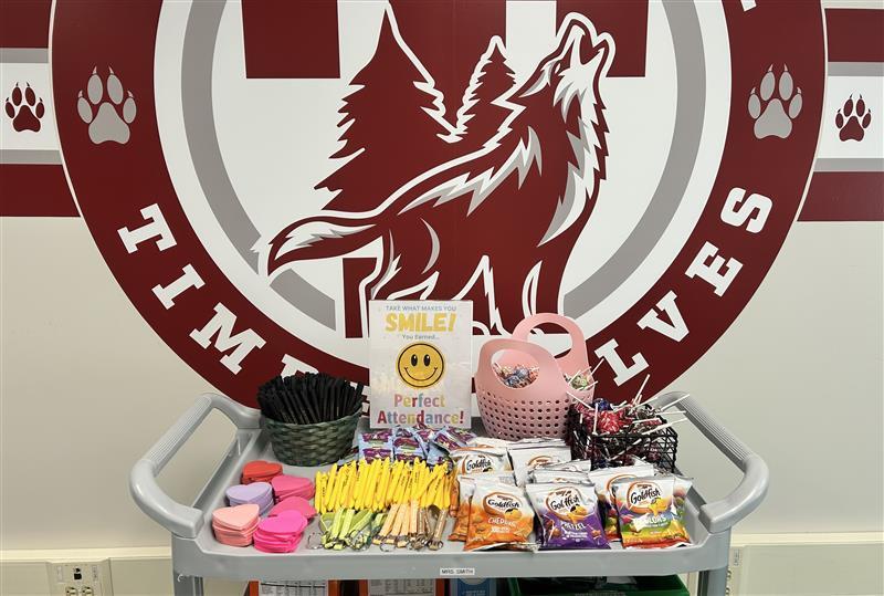 prizes on a cart