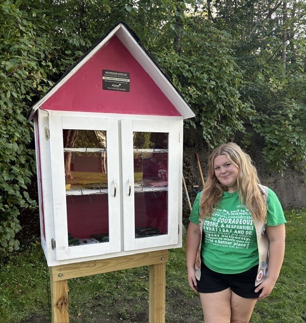 paige benn poses with her period pantry