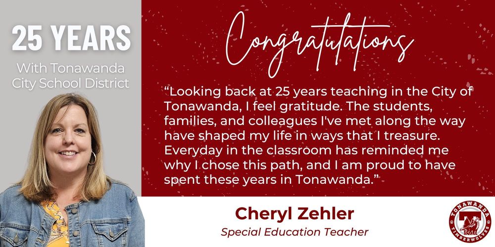 Congratulations, Cheryl Zehler, 25 years