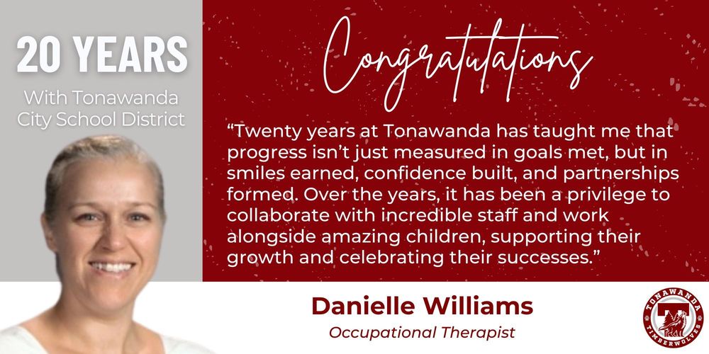 congratulations, 20 years, danielle williams 