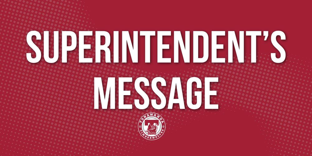 Superintendent's Message