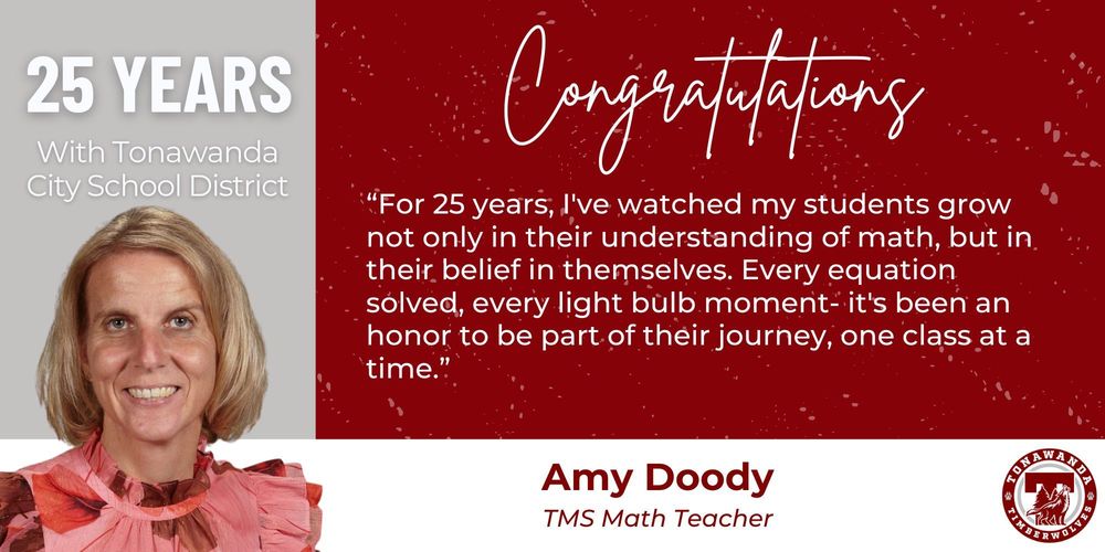 congratulations, amy doody, 25 years