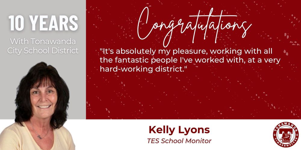 Congratulations, 10 years, Kelly Lyons