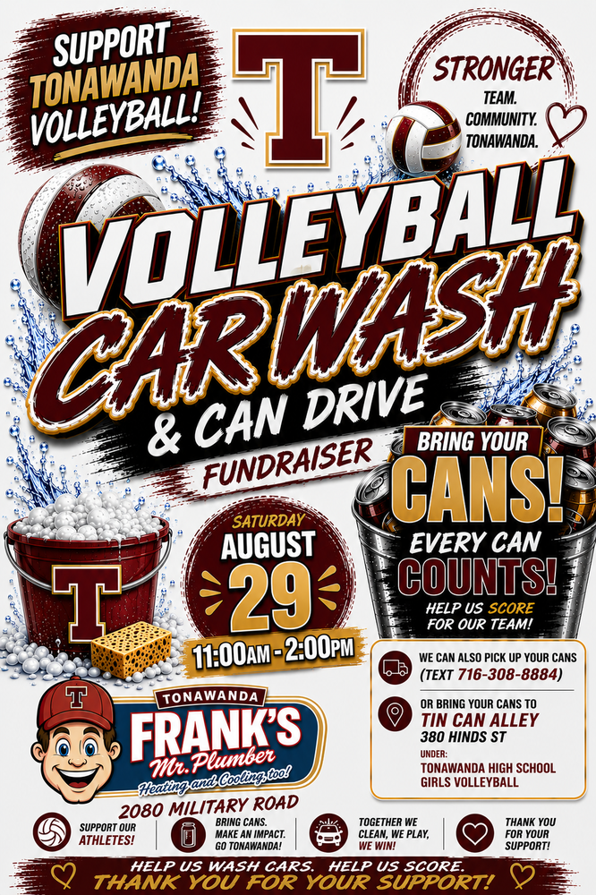 Tonawanda Volleyball Car Wash flyer