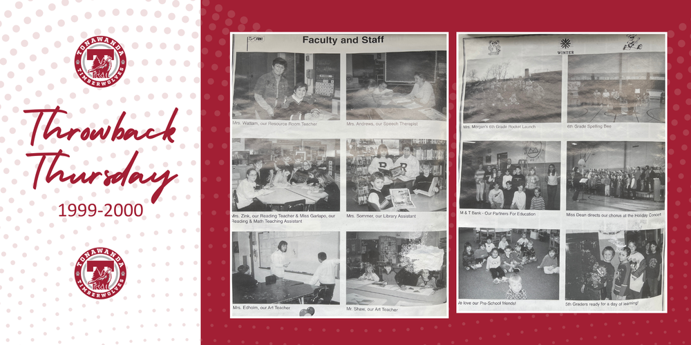 throwback Thursday, 1999-2000, yearbook photo collage