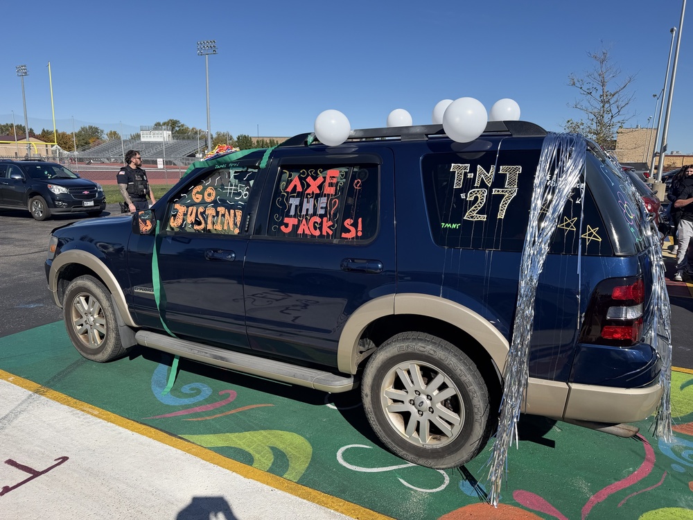 car decorated for motorcade