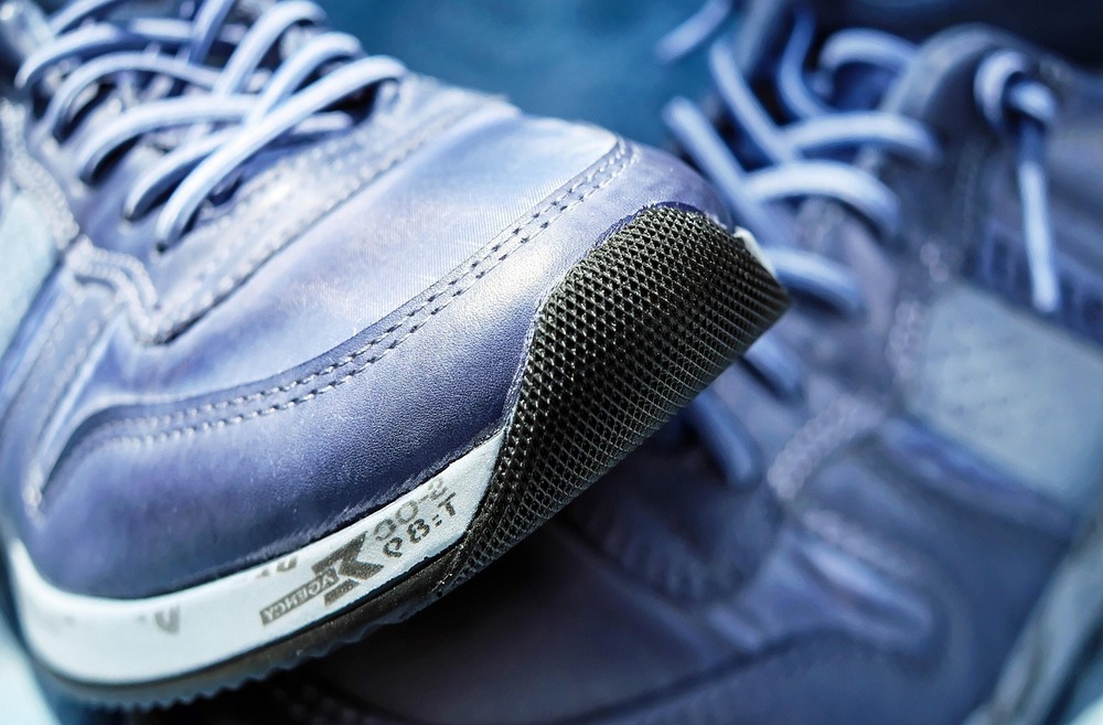 close up of running shoes