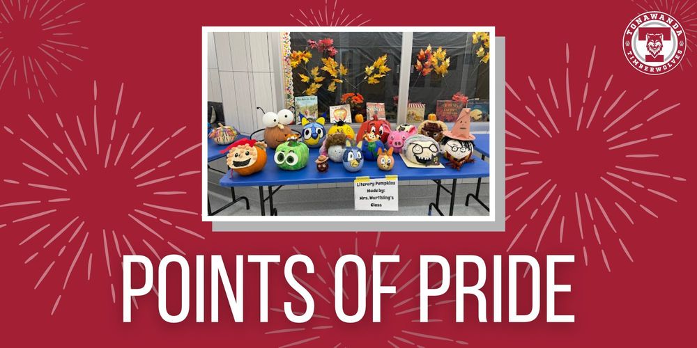 Points of pride with pictures of decorated pumpkins
