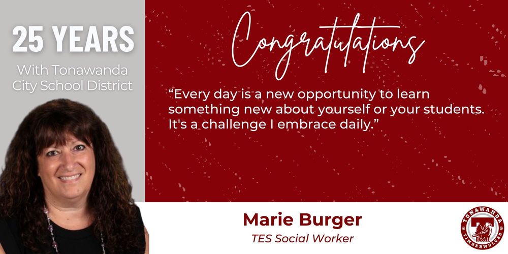 congratulations, 25 years, marie burger