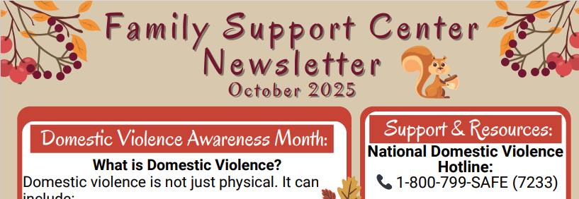 family support center newsletter october 2025