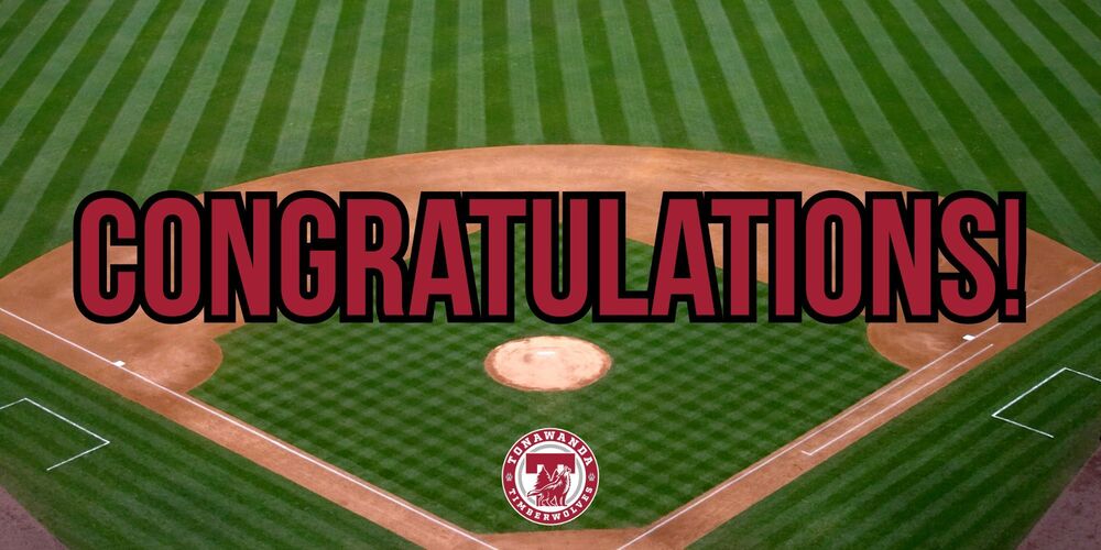 congratulations written in red on top of baseball diamond