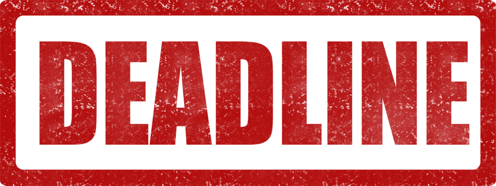 deadline written in red