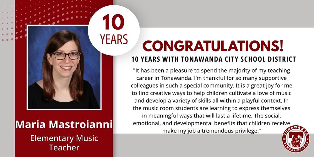 congratulations, maria mastroianni, 10 years