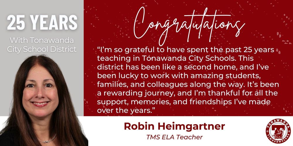 25 years, congratulations, robin heimgartner