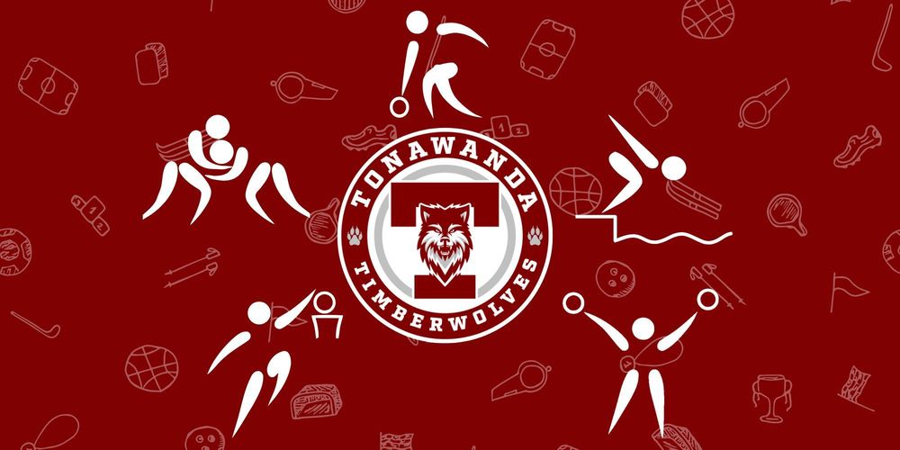 tonawanda logo with stick figures of athletes