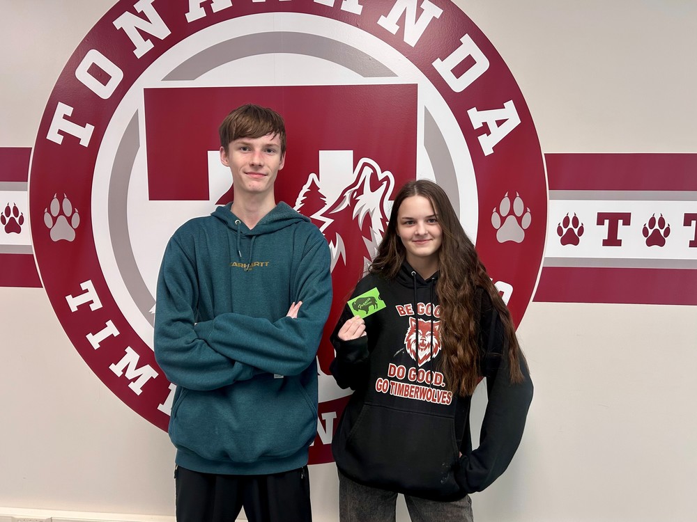 Kurek Family wins Perfect Attendance Family Pizza Night drawing.