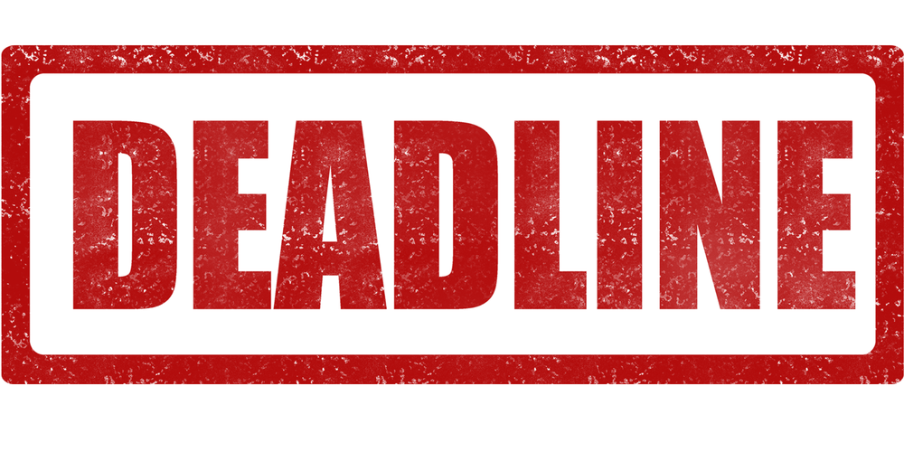 deadline written in red