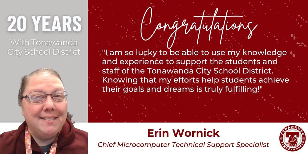 congratulations, 20 years, Erin Wornick