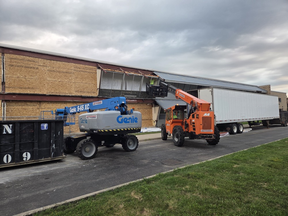 windows being removed from middle school